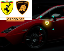2 Pcsset Decal Stickers Prank Funny Lamborghini Ferrari Logo Vinyl Car Window