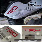 Red Trd Pro Skid Plate Domed 3d Letters Inserts For Toyota Fj Cruiser 2010-2014