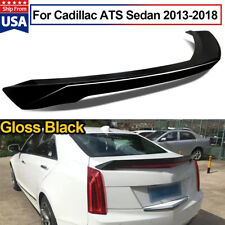 For 2013-2018 Cadillac Ats Sedan V Style Highkick Gloss Black Trunk Spoiler Wing