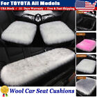 Wool Sheepskin Car Seat Covers For Toyota Full Set Cushions 3pcs Auto Universal