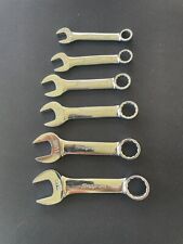 Snap On 6 Pc Sae Miidget Stubby Combination Wrench Set 716 - 34 12 Pt Nice