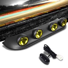 Roof Top Mount Fog Light Lamp Bar Black Bezel Amber Lens Fit Offroad Truck Suv