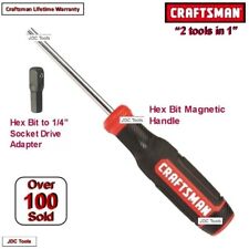 Craftsman Magnetic Driver Handle 14 Screwdriver Nut Driver Bit Tool