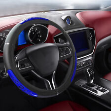 Car Steering Wheel Cover Leather Universal Auto Accessories Blue Black Anti-slip