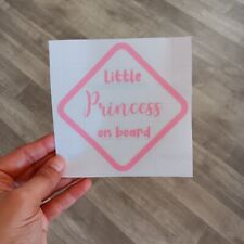 Little Princess On Board Die Cut Sticker Vinyl Decal Cup Car Windows Tumbler