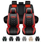 Universal Car Seat Cover Full Set Pu Leather Seat Cushion Protector Front Rear