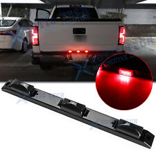 For Chevy Silverado 1500 2500hd Smoked Lens 9-led Rear Truck Tailgate Light Bar