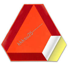 Car Slow Moving Vehicle Sign Reflective Tape Safety Triangle Orange Sticker New