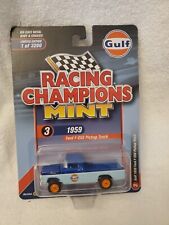164 Racing Champions 1959 Ford F-250 4x4 Pickup Truck Gulf Oil Blue And Orange