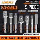 9pcs Socket Adapter Drill Bits Set Hex Impact Driver Tools 14 38 12 Shank
