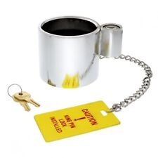 Heavy Duty Chromed Steel King Pin Lock With 12 Warning Tag