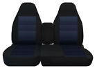 Front Set Car Seat Covers Fits Ford Ranger 1991-2012 6040 Highback Black-navy