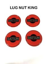 4 Emblems Stickers Red Datsun Size 44mm Or 1.75 Diameter