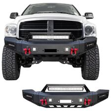 Front Bumper Fits 2006-2008 Ram 1500 With Winch Plate And Led Lights