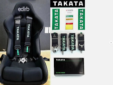 Takata Racing Seat Belt Harness 4 Point Snap-on 3 Cam Lock Black Express Shippi