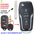 Upgraded Flip Key Remote 4button For Toyota 4-runner 2003-2009 Hyq12bbx Dot Chip