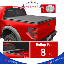 Soft Roll Up Tonneau Cover For 2002-2018 Dodge Ram 1500 2500 3500 8ft Long Bed