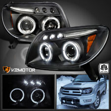 Black Fits 2003-2005 Toyota 4runner Sport Led Halo Projector Headlights Lamps