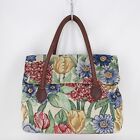 Vintage Sander Bags Handbag Women Multicolor Needlepoint Floral Lined