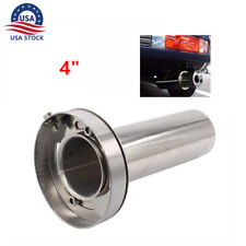 4 Adjustable Stainless Round Exhaust Muffler Tip Universal Removable Silencer
