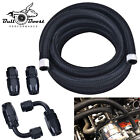 10an8an6an Fitting Stainless Steel Braided Oil Fuel Hose Line Kit 5feet Black