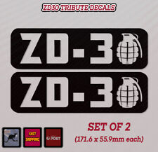 Grenade Body Decal Zd30 Funny Decal Matte Black Fits Nissan Patrol Set Of 2