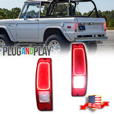 Pair Red Led Tail Lights For 1967-1972 Ford Truck F100250350 E100 E200 Bronco