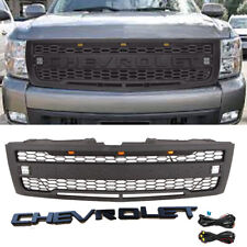 Grille For 2007-2013 Chevrolet Silverado 1500 Front Bumper Grill W Letters Led