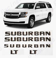 5pcs Gloss Black Suburban Lt Nameplate Emblem Letter 07-20 Chevrolet Suburban