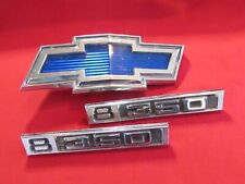 Vintage Chevy Pickup Truck Grille Bow-tie And 8-350 Fender Badges