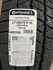 4 New Lt 245 75 16 Lre 10 Ply Continental Van Contact Winter Snow Tires