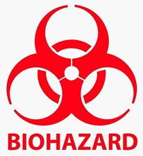 2 - 24 Biohazard Warning Decal Vinyl Sticker Logo Label Pick Size Color