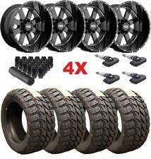 18x10 Moto Metal Mo962 Wheels Rims Tires 33 12.50 18 Mt Gloss Black Milled