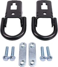 Pair Of Tow Hooks For 2015-2021 Ford F-150 F150 Front Lh Rh Fl3z17n808a Black