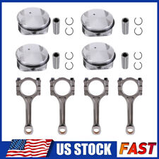 Pistons Rings Connecting Rod Kit For Buick Chevrolet Gmc Saturn 2.4l Durable