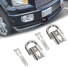 Fit For 2004-2008 Ford F-150 F150 Chrome Front Tow Hook Pair Set W Hardware