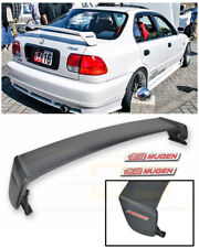 For 96-00 Honda Civic Sedan Mugen Style Rear Trunk Wing Spoiler Red Emblem Pair