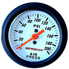 Single Needle Air Gauge 200 Psi Air Ride Suspension System 2 White Face Led