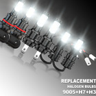 For Mazda Protege5 2002-2003 6x 9005 H7 H3 Headlight Fog Light Led Combo Bulbs