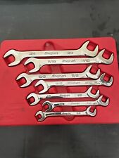 Snap-on 7 Pc Sae Four-way Angle Head Open-end Wrench Set Vs807b 38 34