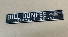 Vintage Bill Dunfee Columbus Indiana Chevrolet Dealership Emblem