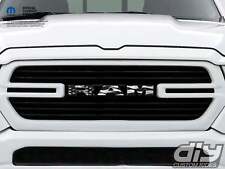 Ram Grill Emblem Overlay Decals Grayscale American Flag Fits 2009-2024 1500-5500