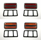 Chevy Gmc Pickup Truck Front Rear Side Marker Set Red Amber Chrome Trim 68-72
