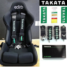 Takata Race 4 Point Snap-on 3 Racing Seat Belt Harness Camlock Black Colour