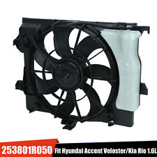 Ac Condenser Radiator Cooling Fan For 2012-2017 Kia Rio Hyundai Accent Veloster