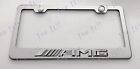 3d Amg Mercedes Benz Emblem Stainless Steel License Plate Frame Rust Free