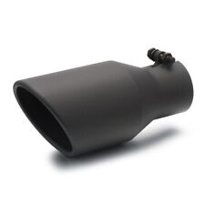 Exhaust Tip 2.5 Inlet 4 Outlet 9 Long Black Bolt On Muffler Tip For Tailpipe