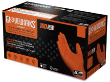Gloveworks Nitrile Hd Gloves Lg - 100pc Pf Orange Ind
