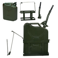 5 Gallons Jerry Can With Holder 20l Liter Steel Oil Gas Tank Gasoline Green