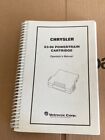 1996 Vetronix Tech 1 Tech 1a Mastertech Chrysler Powertrain Operator Manual